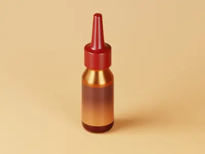 Luxury Cosmetic Glass Bottle 3D Model Low-poly 3D model