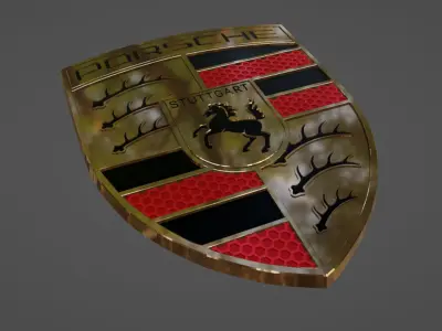 NEW 2024 PORSCHE Badge 3D Printable 3D print model