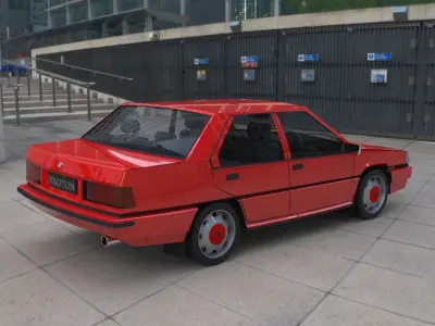 PROTON SAGA 3D MODEL 1985 Low-poly 3D model