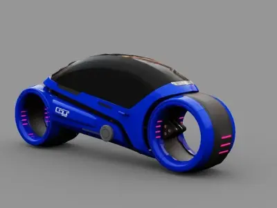 TRON BIKE SONIC  rigged 3D model