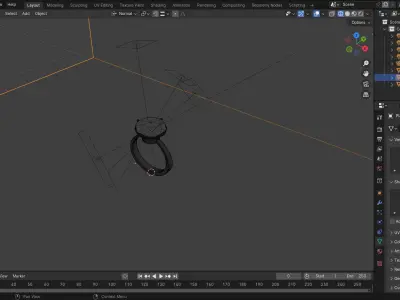 basic diamond ring  Low-poly 3D model