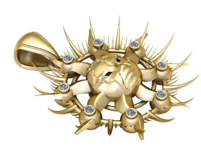 SUN PENDANT 3D PRINTABLE MODEL  3D print model