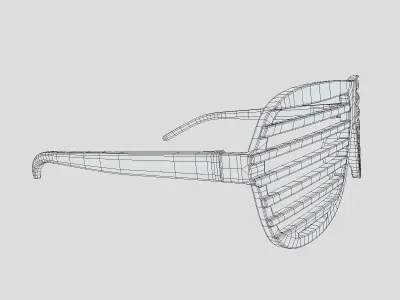 Shutter Glasses Low Poly PBR Realistic  Low-poly 3D model
