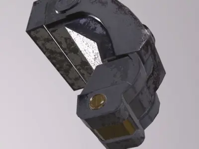 Arc Window Part Low-poly 3D model