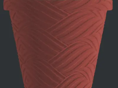 Cute Plant Pots with texture  3D print model