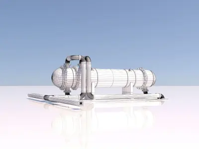 Refinery Heat Exchanger 05 3D model