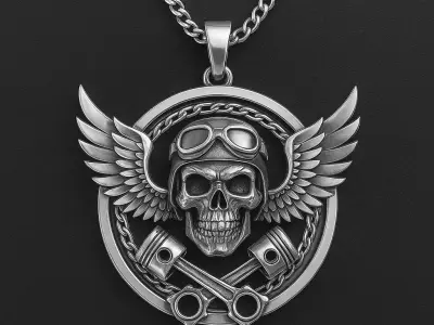 skull nacklace 3D print model