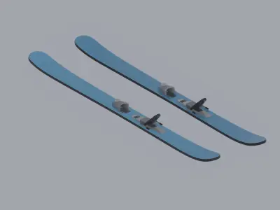 Skis model 3D model