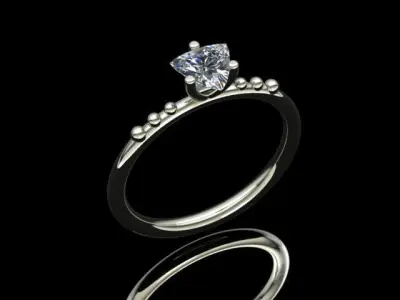 Tiffany Style Morganite Women Ring 3D print model