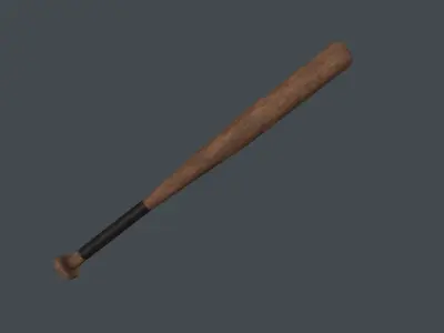 Baseball Bat 3D Model Low-poly 3D model