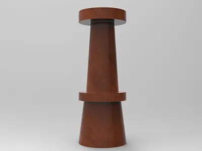 Castle Stool Low-poly 3D model