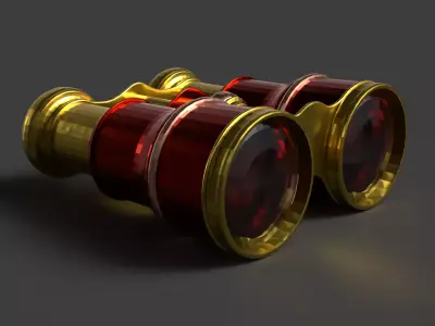 Chinese binoculars   Low-poly 3D model