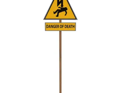 Death signal Low-poly 3D model