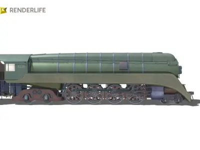 I-5 Type Steam Locomotive 3D model