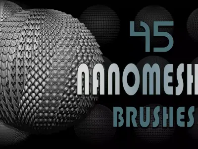 Zbrush - 45 Scale Nanomesh  Meshes Texture
