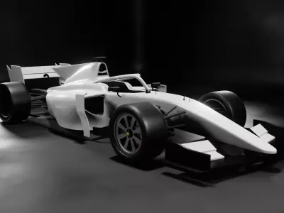 Formula 2 Car High Poly 3D model