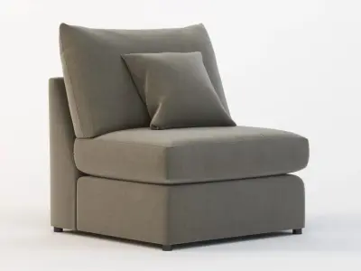 Bassett Beckham Pit Sectional Sofa Center Module 3D model