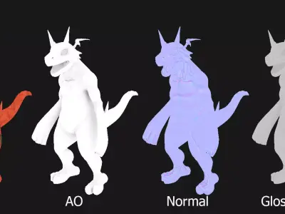 Guilmon-Game Ready Low-poly 3D model