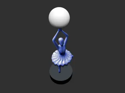 BALLERINA statue lamp decoration 3D print model