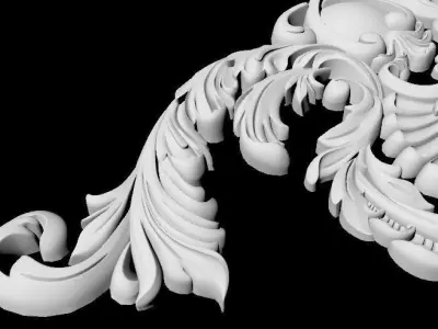 Central decor ornament for furniture 3D model 965
