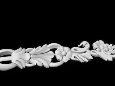 Central decor ornament for furniture 3D model 626