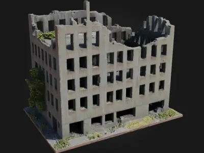 Ruined Structure Model  The Silent Stories of Decay 3D model