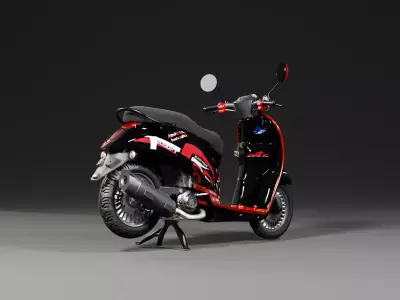 Honda Scoopy - Low Poly Game Ready Low-poly 3D model