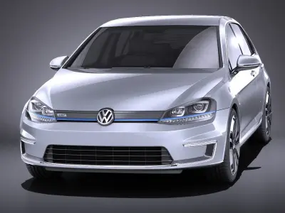 Volkswagen e-Golf 2016 VRAY 3D model