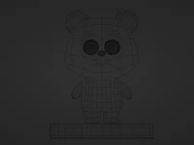 Cute Animal Character Panda for games cartoon and more other Low-poly 3D model