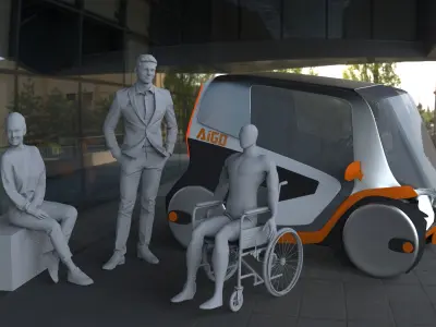  Disability Compact Car Concept 3D model