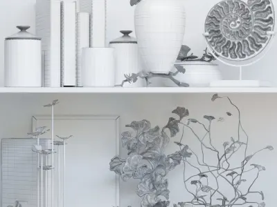 Decorative set of luxury pieces 3D model