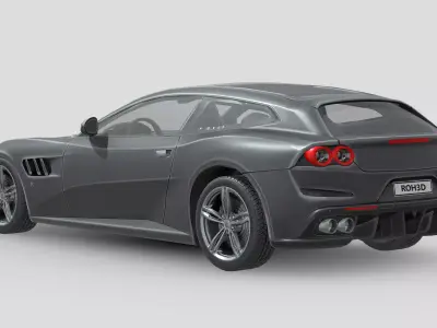 Ferrari GTC4 Lusso Low-poly 3D model