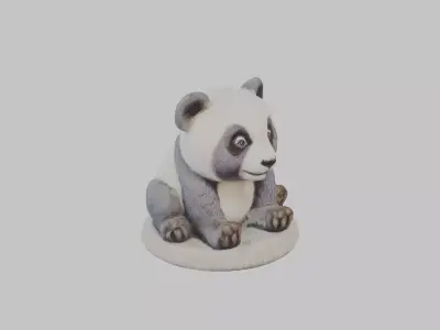 Animal Panda Craft Low-poly 3D model