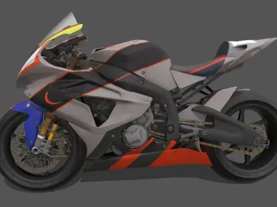 Sportbike2 Low-poly 3D model