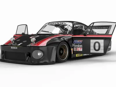 Porsche 935 77 1977 Daytona Racing 3d model HQ 3D model
