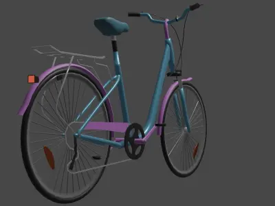 Classic bicycle Low-poly 3D model
