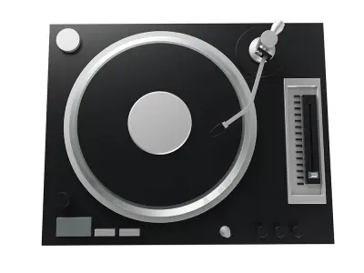 dj turntable disco dance music 3D model