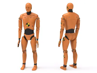 Crash Test Dummy Robot Android 2022 vs hand 3D model
