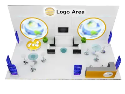  Booth Exhibition Stand a51 3D model