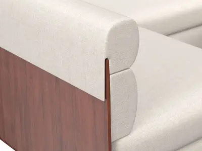 Imbu 5-Piece Sectional Sofa Deauville Stone 3D model