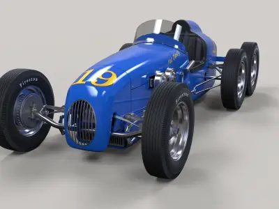 Pat Clancy Special six-wheeler Formula One 3D model