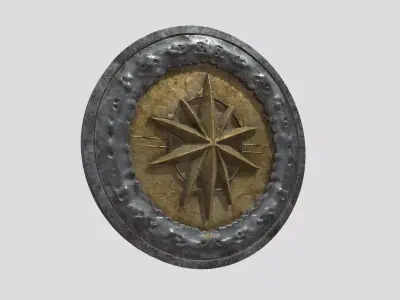 Ancient Round Shield 3D model