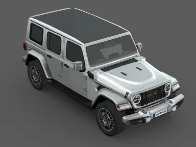 Jeep Wrangler 4xe 2024 Low-poly 3D model