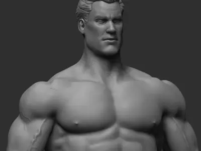 Bodybuilder statue 3D print model