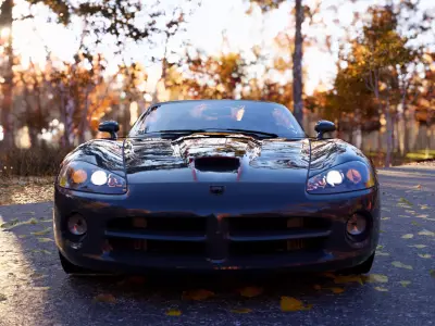 2010 VIPER SRT-10 CONVERTIBLE Low-poly 3D model