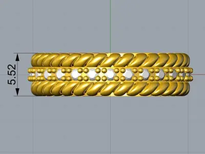 Rope Ring 3D print model