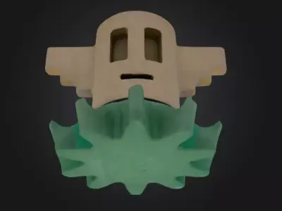 Wooden Garden Spirit Free low-poly 3D model