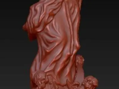 Mother Mary go to heaven  3D model