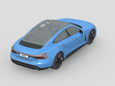 Audi etron GT quattro 2022 Low-poly 3D model