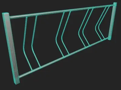 Bike Rack M08 Low-poly 3D model